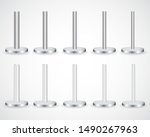 metal pillars. steel poles for... | Shutterstock .eps vector #1490267963