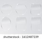 realistic mirrors. metal round... | Shutterstock .eps vector #1612487239