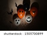 different balloons on dark... | Shutterstock . vector #1505700899