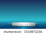 white podium on the water in... | Shutterstock .eps vector #1510872236