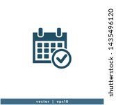calendar icon vector logo... | Shutterstock .eps vector #1435496120