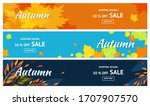 autumn sale. banners for 50 ... | Shutterstock .eps vector #1707907570