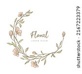 floral frame. elegant hand... | Shutterstock .eps vector #2167223379