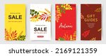 autumn sale banner set. vector... | Shutterstock .eps vector #2169121359