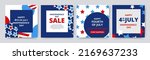 fourth of july holiday banners  ... | Shutterstock .eps vector #2169637233