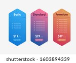 price comparison table  pricing ... | Shutterstock .eps vector #1603894339