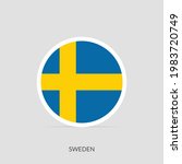 sweden round flag icon with... | Shutterstock .eps vector #1983720749