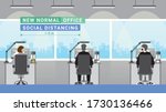 office people lifestyle after... | Shutterstock .eps vector #1730136466