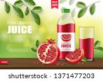 pomegranate realistic ... | Shutterstock .eps vector #1371477203