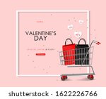 valentines day sale  realistic... | Shutterstock .eps vector #1622226766