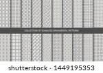 vector set ornamental seamless... | Shutterstock .eps vector #1449195353