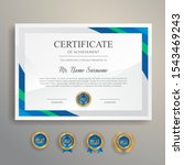 appreciation certificate in... | Shutterstock .eps vector #1543469243