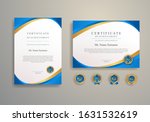 blue and gold certificate of... | Shutterstock .eps vector #1631532619