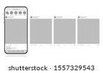 social media design concept on... | Shutterstock .eps vector #1557329543