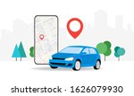 concepts online ordering a taxi ... | Shutterstock .eps vector #1626079930