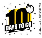 10 days to go. banner on a... | Shutterstock .eps vector #1805302210