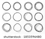hand drawn circle line sketch... | Shutterstock .eps vector #1853596480