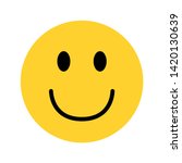 smiley yellow face emoji on... | Shutterstock .eps vector #1420130639