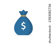 money bag icon with a dollar... | Shutterstock .eps vector #1583082736