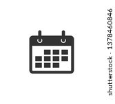 calendar flat icon | Shutterstock . vector #1378460846