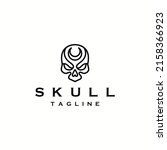 skull head logo icon design... | Shutterstock .eps vector #2158366923