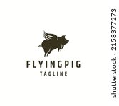 flying pig animal logo icon... | Shutterstock .eps vector #2158377273