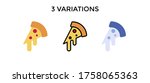 vector illustration pizza icon... | Shutterstock .eps vector #1758065363
