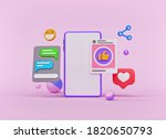 social network icons with a... | Shutterstock . vector #1820650793