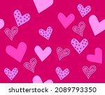 modern fabric heart shape... | Shutterstock .eps vector #2089793350