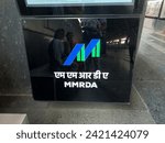 Small photo of Mumbai, India - 04 February 2024, Logo of MMRDA constructs and maintains Mumbai metro. Larsen and Toubro, highway, local, flyover, building, contract, quotation, government, station, labour, worker.