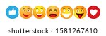 emoticons for a good mood on... | Shutterstock .eps vector #1581267610