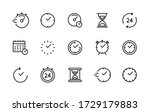 time and clock vector linear... | Shutterstock .eps vector #1729179883