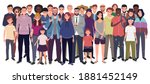 multinational group of people... | Shutterstock . vector #1881452149