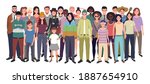 multinational group of people... | Shutterstock . vector #1887654910