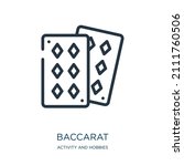 baccarat thin line icon. play ... | Shutterstock .eps vector #2111760506