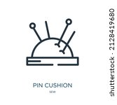 Pin Cushion Thin Line Icon....
