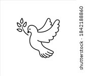 dove of peace icon. peace... | Shutterstock .eps vector #1842188860
