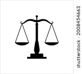 scale vector icon set. justice... | Shutterstock .eps vector #2008454663