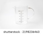 glass measuring cup isolated on white background