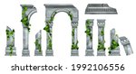 vector marble roman pillar ruin ... | Shutterstock .eps vector #1992106556
