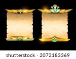 egypt papyrus scroll frame ... | Shutterstock .eps vector #2072183369