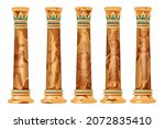 ancient egypt column set ... | Shutterstock .eps vector #2072835410