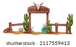 wild west vector background ... | Shutterstock .eps vector #2117559413