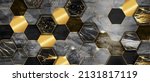 marble hexagon tile background  ... | Shutterstock .eps vector #2131817119