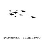 flying bats. halloween... | Shutterstock .eps vector #1368185990
