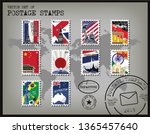 World Postage Stamp Template
