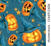 Halloween Seamless Pattern With ...
