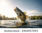 Large fish jumping out of the...
