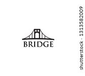 abstract bridge logo design... | Shutterstock .eps vector #1313582009