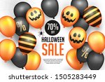 halloween sale promo poster... | Shutterstock .eps vector #1505283449